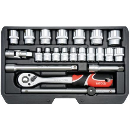 Sada nástrčných kľúčov YATO 22 kusov 3/8" 6-22 mm CrV