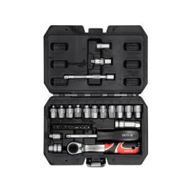 Sada nástrčných kľúčov YATO 29 kusov 1/4" drážky   Sada nástrčných kľúčov YATO 29 kusov 1/4" drážky