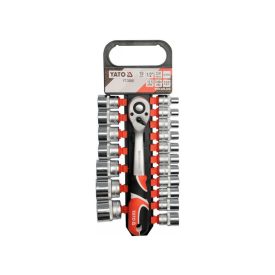 Sada nástrčných kľúčov YATO 19 kusov 1/2" 8-32 mm CrV   Sada nástrčných kľúčov YATO 19 kusov 1/2" 8-32 mm CrV