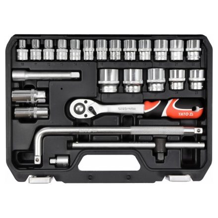 Sada nástrčných kľúčov YATO 25 kusov 1/2" 10-32 mm CrV