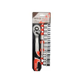 YATO sada nástrčných kľúčov 12 dielov 1/2" 10-24 mm CrV   YATO sada nástrčných kľúčov 12 dielov 1/2" 10-24 mm CrV