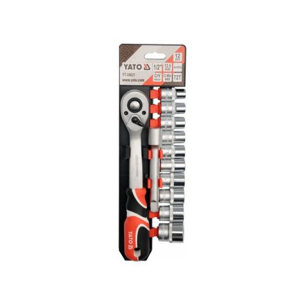 YATO sada nástrčných kľúčov 12 dielov 1/2" 10-24 mm CrV