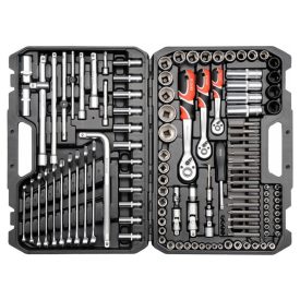 Sada nástrčných kľúčov YATO 128 kusov 1/4", 3/8", 1/2" CrV   Sada nástrčných kľúčov YATO 128 kusov 1/4", 3/8", 1/2" CrV