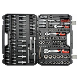 Sada nástrčných kľúčov YATO 173 kusov 1/4", 3/8", 1/2" CrV   Sada nástrčných kľúčov YATO 173 kusov 1/4", 3/8", 1/2" CrV