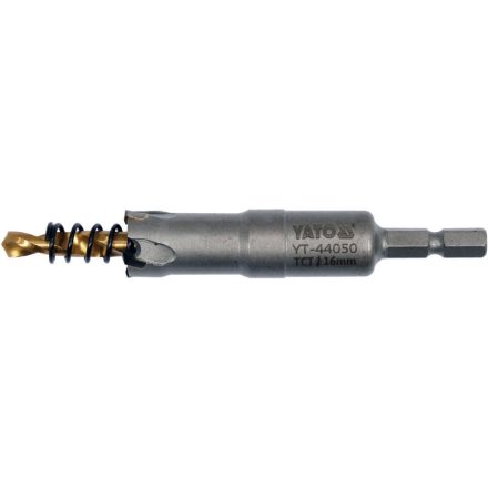 YATO Okružný vŕtak 16 mm TCT s bitovým držiakom