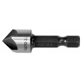 YATO Kónický záhlbník do kovu HSS s 12,4 mm uchytením bitov   YATO Kónický záhlbník do kovu HSS s 12,4 mm uchytením bitov