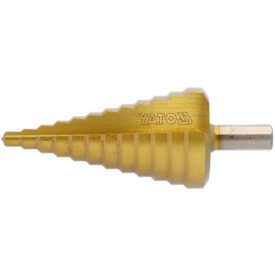YATO Stupňový vrták 6-38 mm 12 stupňov HSS nitrid titánu   YATO Stupňový vrták 6-38 mm 12 stupňov HSS nitrid titánu