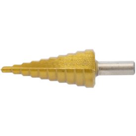 YATO Stupňový vrták 4-22 mm 10 stupňov HSS nitrid titánu   YATO Stupňový vrták 4-22 mm 10 stupňov HSS nitrid titánu