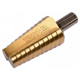 YATO Stupňový vrták 20-30 mm 11 stupňov HSS nitrid titánu   YATO Stupňový vrták 20-30 mm 11 stupňov HSS nitrid titánu