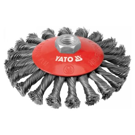 YATO Skosená drôtená kefa M14 125 mm inox