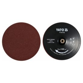 YATO Gumový kotúč so suchým zipsom 230 mm M14 + 4 kusy vláknitých kotúčov so suchým zipsom (P60, P80, P100, P120)   YATO Gumový kotúč so suchým zipsom 230 mm M14 + 4 kusy vláknitých kotúčov so suchým zipsom (P60, P80, P100, P120)