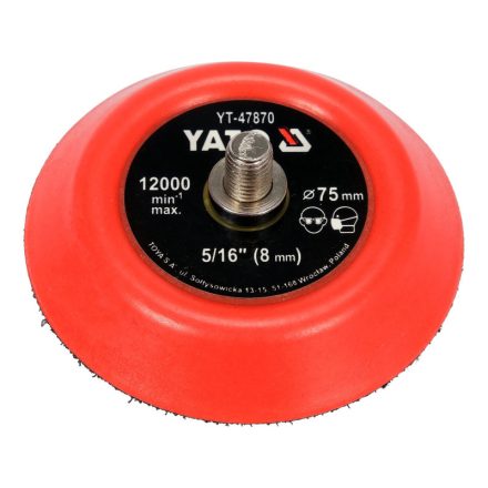 YATO Brúsna platňa na suchý zips 75 mm 5/16"