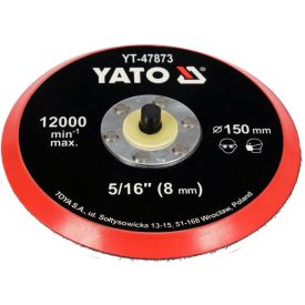 YATO Gumový podložkový disk na suchý zips 150 mm 5/16"   YATO Gumový podložkový disk na suchý zips 150 mm 5/16"