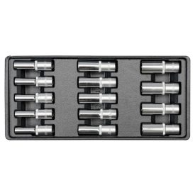 YATO sada nástrčných kľúčov dlhých 14 kusov 1/2" 8-21 mm (vložka do zásuvky)   YATO sada nástrčných kľúčov dlhých 14 kusov 1/2" 8-21 mm (vložka do zásuvky)