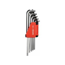 YATO súprava imbusových kľúčov s dlhou guľovou hlavou 12 kusov 1/16"-3/8" CrV   YATO súprava imbusových kľúčov s dlhou guľovou hlavou 12 kusov 1/16"-3/8" CrV