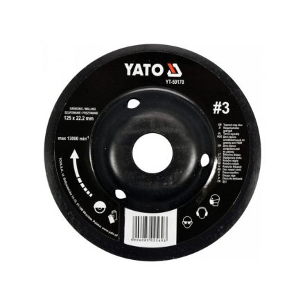 YATO Brúsny kotúč jemný #3 125 x 22,2 mm