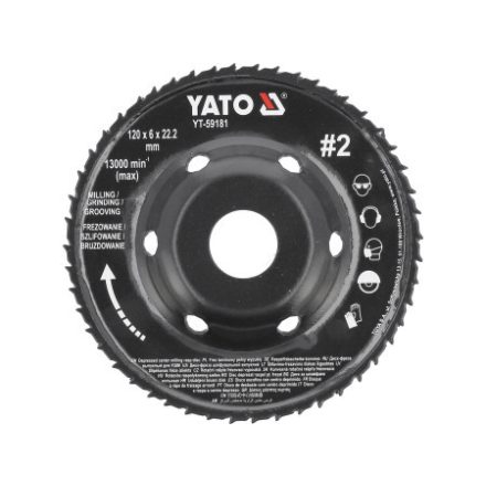 YATO Brúsny kotúč strednej hrúbky #2 120 x 22,2 mm