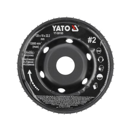 YATO Kotúč na brúsenie stredný #2 120 x 22,2 mm