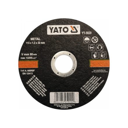 YATO Rezný kotúč na kov 115 x 1,2 x 22 mm