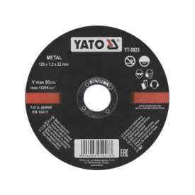 YATO Rezný kotúč na kov 125 x 1,2 x 22 mm YATO Rezný kotúč na kov 125 x 1,2 x 22 mm