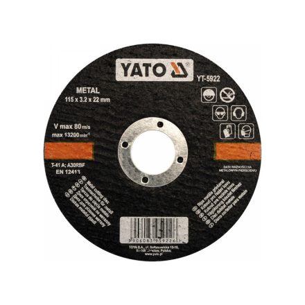 YATO Rezný kotúč na kov 125 x 1,2 x 22 mm