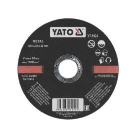 YATO Rezací kotúč na kov 125 x 2,5 x 22 mm YATO Rezací kotúč na kov 125 x 2,5 x 22 mm