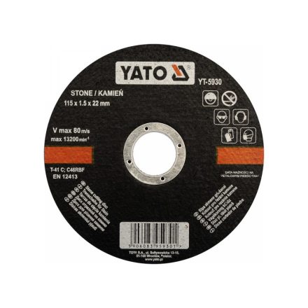 YATO Rezný kotúč na kameň 115 x 1,5 x 22 mm
