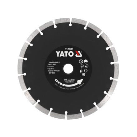 YATO Diamantový rezný kotúč 230 x 2,2 x 10 x 22,2 mm segmentovaný
