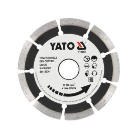 YATO Diamantový rezací kotúč 115 x 2,1 x 8,0 x 22,2 mm segmentovaný   YATO Diamantový rezací kotúč 115 x 2,1 x 8,0 x 22,2 mm segmentovaný