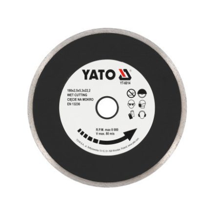 YATO Diamantový rezný kotúč 180 x 2,5 x 5,3 x 22,2 mm nepretržitý