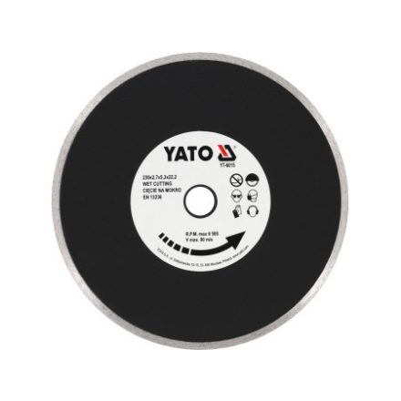 YATO Diamantový rezný kotúč 230 x 2,7 x 5,3 x 22,2 mm nepretržitý