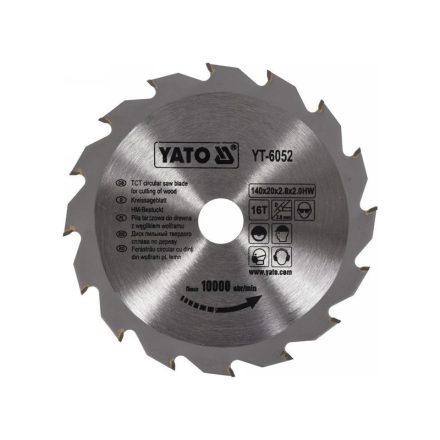 YATO Pílový kotúč na drevo 140 x 20 x 2,0 mm / 16T