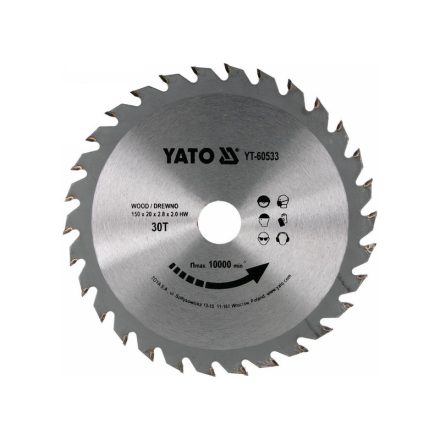 YATO Pílový kotúč na drevo 150 x 20 x 2,0 mm / 30T