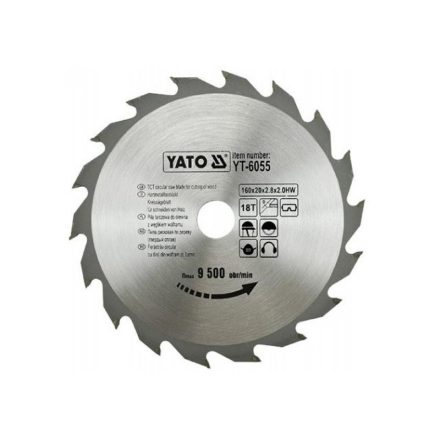 YATO Pílový kotúč na drevo 160 x 20 x 2,0 mm / 18T