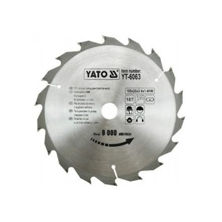 YATO Pílový kotúč na drevo 185 x 20 x 1,4 mm / 18T