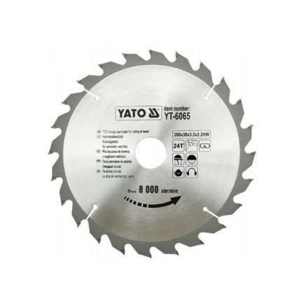 YATO Pílací kotúč na drevo 200 x 30 x 2,2 mm / 24T