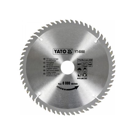 YATO Pílový disk na drevo 210 x 30 x 2,2 mm / 60T