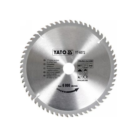 YATO Pílací kotúč na drevo 250 x 30 x 2,2 mm / 60T