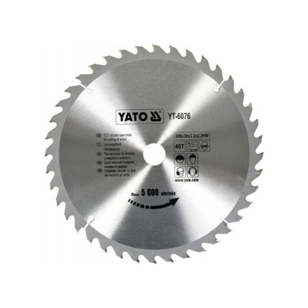 YATO Pílový kotúč na drevo 300 x 30 x 2,0 mm / 40T