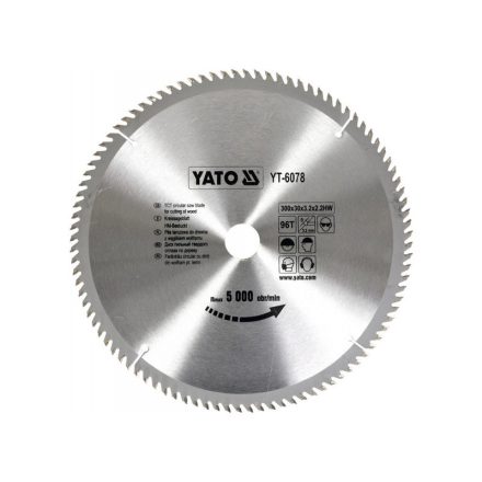 YATO Pílový kotúč pre drevo 300 x 30 x 2,0 mm / 96T