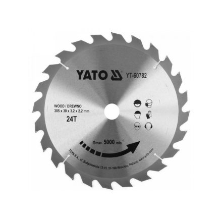 YATO Pílový kotúč na drevo 305 x 30 x 2,2 mm / 24T