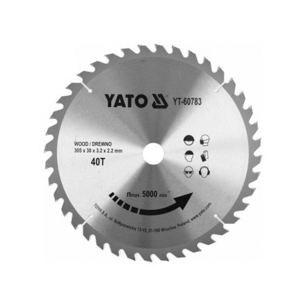 YATO Pílový kotúč na drevo 305 x 30 x 2,2 mm / 40T
