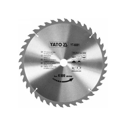 YATO Pílový kotúč na drevo 350 x 30 x 2,5 mm / 40T