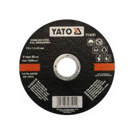 YATO Rezný kotúč na kov 115 x 1,2 x 22 mm nerez YATO Rezný kotúč na kov 115 x 1,2 x 22 mm nerez