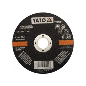 YATO Rezný kotúč na kov 125 x 2,5 x 22,2 mm inox YATO Rezný kotúč na kov 125 x 2,5 x 22,2 mm inox