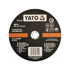 YATO Rezný kotúč na kov 230 x 3,2 x 22 mm YATO Rezný kotúč na kov 230 x 3,2 x 22 mm