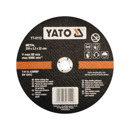 YATO Rezný kotúč na kov 230 x 3,2 x 22 mm