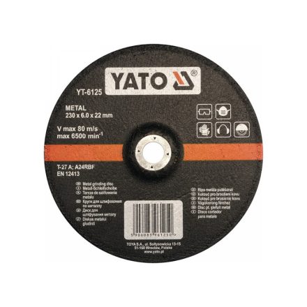 YATO Čistiaci kotúč na kov 230 x 6,0 x 22,2 mm