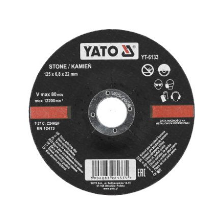 YATO Čistiaci kotúč na kameň 125 x 6,8 x 22,2 mm