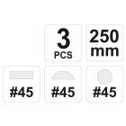 Sada YATO Raspoly 3-dielna 250 mm / # 45 hrubá